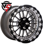 Jantes forgées GS Custom Beadlock 15 17 18 5x114.3 5X120 6X139.7 pour Mercedes Corvette, jantes forgées pour course de dragster