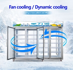 Refroidisseur de boissons électrique commercial à <span class=keywords><strong>4</strong></span> <span class=keywords><strong>portes</strong></span> vitrine réfrigérée de boisson froide verticale vitrine isolée de bière grand réfrigérateur - Product Image 6