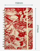 Carnet à spirales A5 personnalisé, couverture rigide, journal, agenda avec couverture en cuir PU et feuille d'or pour l'école, le bureau, les étudiants, cadeau