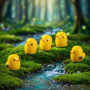 Nuevas Figuras Decorativas de Pollitos Amarillos en Resina, Miniaturas de Animales para Jardín de Hadas, Casa de Muñecas y Manualidades - Product Image 2