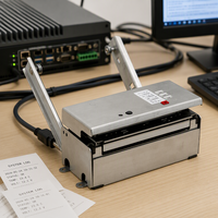 Imprimante thermique de reçus et codes-barres intégrée de 4 pouces (110 mm) avec USB série + série 3. Plateau à papier grand format 200 mm 24 V
