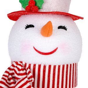 زينة شجرة عيد الميلاد التجارية الفاخرة لعام 2026 على شكل رجل الثلج البرغندي من هيونداي، ديكورات نافيداد - Product Image 3