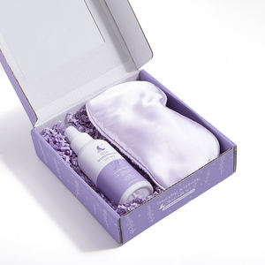 Luxus Schlaf-Geschenkset 100% Maulbeerseide Schlafmaske und Aromatherapie Beruhigendes Lavendel Kissenspray Set für Tiefschlaf-Nebel - Product Image 3