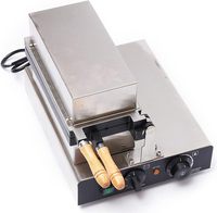 Machine commerciale de gaufrier à la fraise gaufrier en forme de fruit double face revêtement antiadhésif 1600W pour les machines à collation