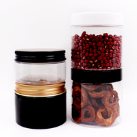 Kustom kelas 1oz 4oz 8oz 16oz 200ml 500ml kosmetik krim bening PET plastik Jar dengan sekrup atas tutup