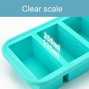 Moldes de silicona para congelador, bandeja para cubos de sopa con tapas, recipientes para almacenar alimentos, para pan, helados y líquidos - Product Image 3