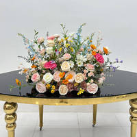 Décoration florale de sol amovible GNW, élégante et traditionnelle, blanche et rose, pour allée de mariage et événements – Nouvelle Arrivée