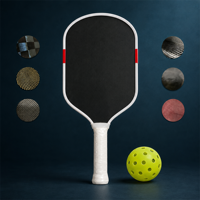 Raquette de pickleball en fibre de carbone durable pour intérieur et extérieur, idéale pour les jeux sur terrain, l'exercice et l'utilisation récréative, avec un sweet spot et un design thermoformé.