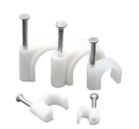 Attaches murales plates en plastique pour câbles électriques, de 5 mm à 22 mm, pour la fixation de fils et câbles – Vente en gros