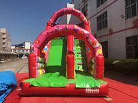 Glissière gonflable colorée de thème de clown rouge pour le château de rebond de terrains de jeux avec la conception drôle de clown pour le divertissement des enfants