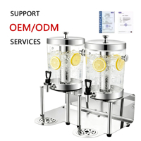 Distributeur d'eau citronnée rafraîchissante ORIX avec compartiment à glace, distributeur de boissons en polycarbonate pour brunch, pique-niques et événements en plein air