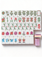 Nouvelles Tuiles de Mahjong Américaines Orange 2026 en Acrylique à Quatre Couches pour la Maison, les Voyages, les Loisirs et le Divertissement