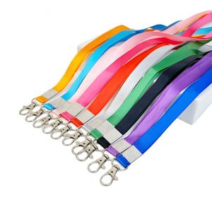 Best Seller Accept OEM ODM Many Colors <b>Polyester</b> Rope Custom Plain Solid Color <b>Lanyards</b> With Logo - Product Image 1