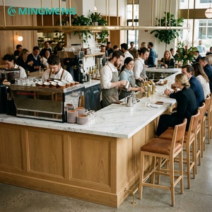 <span class=keywords><strong>Comptoir</strong></span> de bar et de cocktails en <span class=keywords><strong>bois</strong></span> en forme de L, style <span class=keywords><strong>industriel</strong></span>, luxe léger, taille personnalisée, créatif, pour usage commercial - Product Image 2