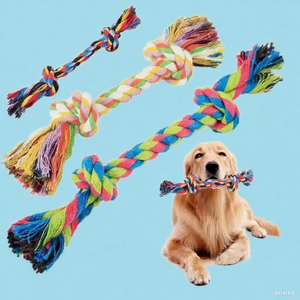 Pamuk halat köpek oyuncaklar interaktif köpek oyun Bite <span class=keywords><strong>Pet</strong></span> malzemeleri küçük büyük oyuncak köpek çiğnemek oyuncak halat - Product Image 1