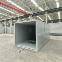 Casa Contenedor Plegable de Estructura de Acero Resistente, Casa Móvil Modular Prefabricada para Refugio de Emergencia