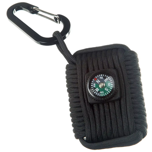 JAXY24 Trousse à outils compacte tressée en corde <span class=keywords><strong>de</strong></span> paracorde à sept brins, avec double affichage, compas et porte-clés, pour camping et survie en extérieur - Product Image 2