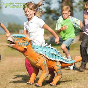 Oyun Alanı Ekipmanları Uzaktan Kumandalı Çocuklar İçin Yürüyen Animatronik Robotik Ankylosaurus Dinozor Köpek Evcil Hayvan - Product Image 4
