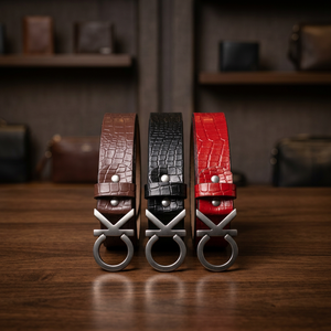 Handcrafted Cow Hide Belts <b>Square</b> Steel Buckle Men's Vintage Heavy Duty Waterproof Wholesale Price - Product Image 1
