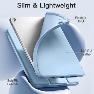 Étui pour tablette iPad 11 pouces, design simple avec emplacement pour stylet, étui de protection complet anti-chute pour tablette - Product Image 4