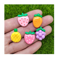Assortiment de fruits légumes Flatback résine Slime perles boutons fraise raisin carotte pour Scrapbooking pince à cheveux bricolage artisanat