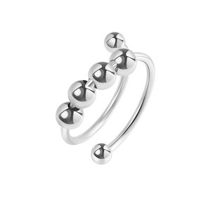Nuovi Anelli Trendy in Rame Placcato <span class=keywords><strong>Argento</strong></span> <span class=keywords><strong>e</strong></span> <span class=keywords><strong>Oro</strong></span>, Regolabili, a Forma di Fiocco di Neve, Anti-Ansia con Zirconi per Donne <span class=keywords><strong>e</strong></span> Ragazze - Product Image 6