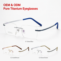 Gafas Ópticas de Alta Calidad con Montura de Titanio sin Aro para Hombre y Mujer AZg510en
