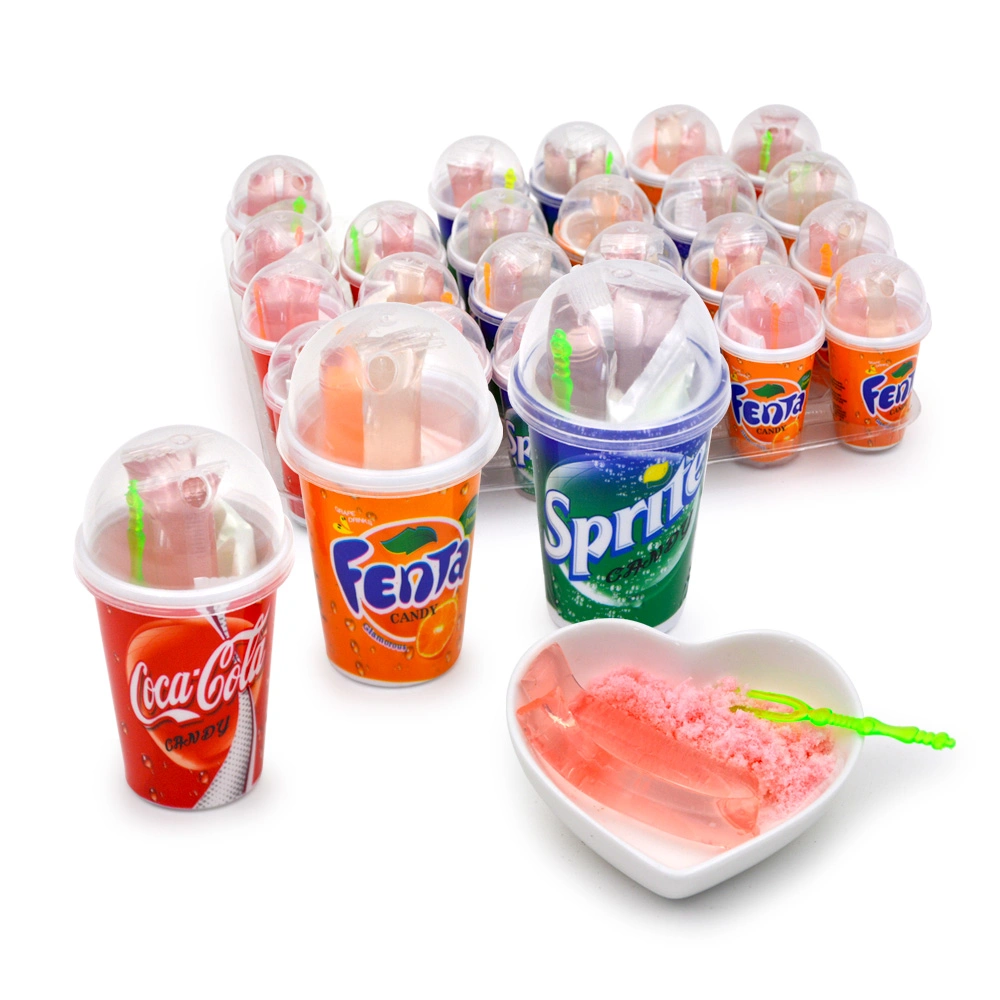 wholesale custom fruit flavor juice drop jelly gummy candy with sour powder candy