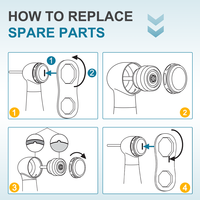Outil de réparation et de remplacement de roulement pour rotor de turbine dentaire manuelle, compatible têtes standard/grandes, haute vitesse