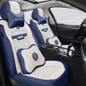 Housses de siège de voiture en cuir 5D, coussin de siège de véhicule automobile, housse universelle pour voitures, ensemble pour accessoires intérieurs de voiture - Product Image 4