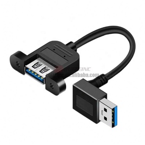 Coude inférieur supérieur gauche et droit Usb3.0 mâle à femelle rallonge oreille sangle vis trou connexion ordinateur <span class=keywords><strong>U</strong></span> disque <span class=keywords><strong>Nic</strong></span> - Product Image 5