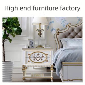 Muebles de Dormitorio de Madera Maciza Francesa, Cama Doble, Cama Queen, para Hoteles y Villas, Se Pueden Personalizar, Directo de Fábrica - Product Image 4