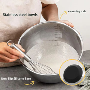 Nhà bếp Baking salad trộn bát đặt 16/20/24/26/28cm lớn thép không gỉ với Silicone dưới đánh bóng kỹ thuật - Product Image 5