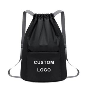 2025 Custom New Design Colorful Polyester Drawstring Gym <b>Bag</b> Hot <b>Sale</b> Sport Nylon Drawstring Backpack Logo Promotional - Product Image 1