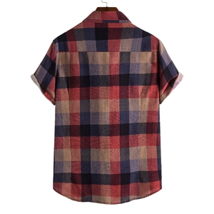 Camicie Casual a maniche corte larghe da <span class=keywords><strong>uomo</strong></span> con stampa Plaid <span class=keywords><strong>taglie</strong></span> <span class=keywords><strong>forti</strong></span> Cardigan a mezza <span class=keywords><strong>manica</strong></span> da <span class=keywords><strong>uomo</strong></span> stile retrò <span class=keywords><strong>camicia</strong></span> da <span class=keywords><strong>uomo</strong></span> - Product Image 2