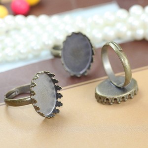 Qiyifeng cobre 5 colores integrados 13*18mm vino tapa corona anillo ajuste (05499)DIY Retro accesorios venta al por mayor joyería hallazgos judío - Product Image 5