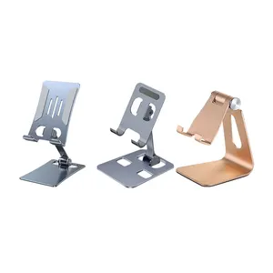 home desktop cell phone stand display holder for desk aluminium alloy folding angle metal lazy tablet pc stand