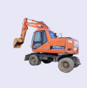 Original Korea imported 15 Ton wheel <b>excavator</b> used Doosan DH150W-7 rubber tyre excavating <b>machine</b> - Product Image 2