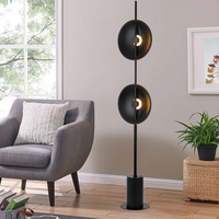Lampe de sol LED en marbre et fer de style nordique avec design ultra-fin pour salon, chambre et bureau