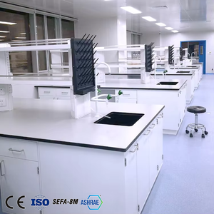 Mesa de Laboratorio para Cuarto Limpio con Fregadero, Utilizada para Análisis Farmacéuticos y Medicinales - Product Image 3