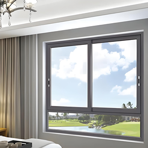 <span class=keywords><strong>Ventanas</strong></span> corredizas de aluminio de doble acristalamiento modernas con mosquitera de vidrio Low-E <span class=keywords><strong>para</strong></span> sala de estar o apartamento <span class=keywords><strong>para</strong></span> hoteles - Product Image 2