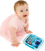 Tableta electrónica de aprendizaje para niños pequeños, juguete con botones coloridos, música, luz, ordenador interactivo de simulación, juguete educativo temprano para niños