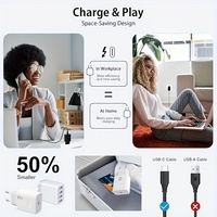Cargador Superrápido PD de 25 W, Tipo C, Enchufe de Pared TA800 PPS, Adaptador de Viaje con Enchufe para EE. UU., UE, Reino Unido y Australia, para Teléfonos Samsung S24 S23 Android