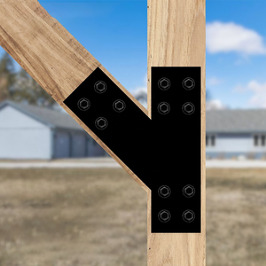 Soporte <span class=keywords><strong>de</strong></span> hierro y acero para pérgola exterior, placa <span class=keywords><strong>en</strong></span> T para techo <span class=keywords><strong>de</strong></span> porche delantero, <span class=keywords><strong>kit</strong></span> <span class=keywords><strong>de</strong></span> soportes 4x4, negro, moderno, impermeable - Product Image 3