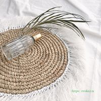 Nouveaux Sets de Table Ronds en Bambou Tressé Écologique, Style Bohème Moderne et Luxueux, 400mm, Modèle 120, Fabriqués au Vietnam, Vente en Gros pour Tables à Manger