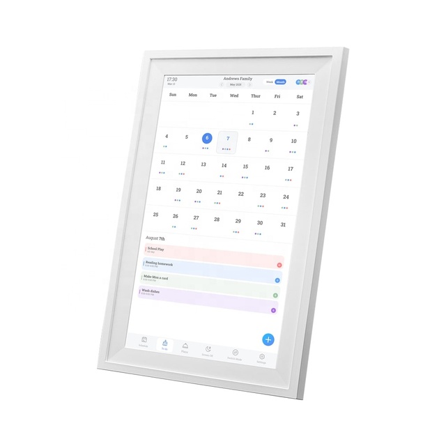 10 Inch WiFi Plastic Digital Calendar Smart Touch Interactive Display 32GB 1280x800 Resolution Family Chore Chart Photo Frame