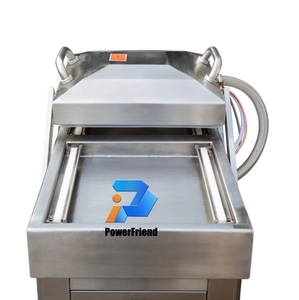 Machine à emballer <span class=keywords><strong>sous</strong></span> vide semi-automatique Powerfriend industrielle, grande, horizontale, à double <span class=keywords><strong>cloche</strong></span>, pour champignons, nouilles, cailles - Product Image 5