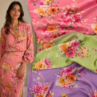 Tissu en viscose uni imprimé 30S, fluide et tombant, Challis en rayonne tissée pour robes d'été, chemises, chemisiers, jupes et vêtements