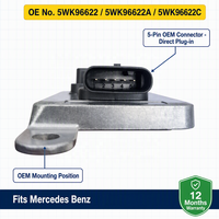Capteur NOx 5WK96622 5WK96622A 5WK96622B 5WK96622C pour système SCR Mercedes Benz, neuf, testé à 100 %, capteur d'oxygène et d'azote
