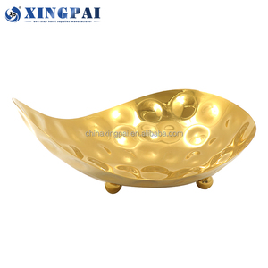 XINGPAI restauration fournitures en acier inoxydable martelé gâteau support assiette/mariage <span class=keywords><strong>plateau</strong></span> <span class=keywords><strong>de</strong></span> service assiette <span class=keywords><strong>de</strong></span> fruits pour buffet - Product Image 5